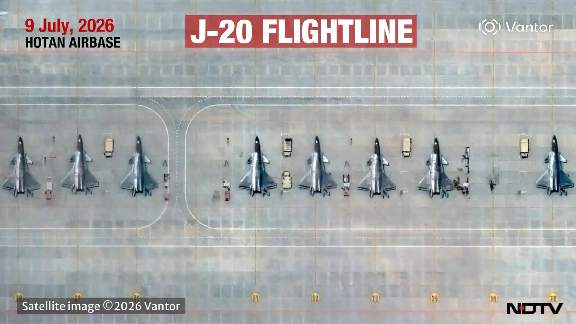 صور أقمار صناعية ترصد انتشار مقاتلات شبحية صينية من طراز J-20 قرب الحدود مع الهند